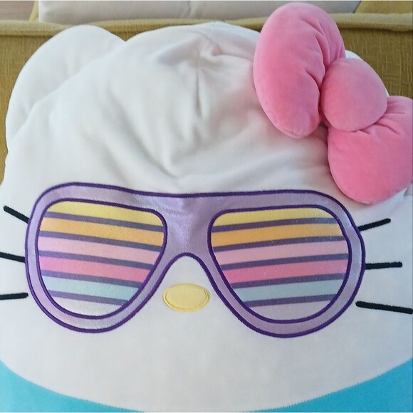 Sanrio Hello Kitty x Squishmallow Rainbow Shades Plush Toy Cat Pillow Kids - Picture 8 of 10